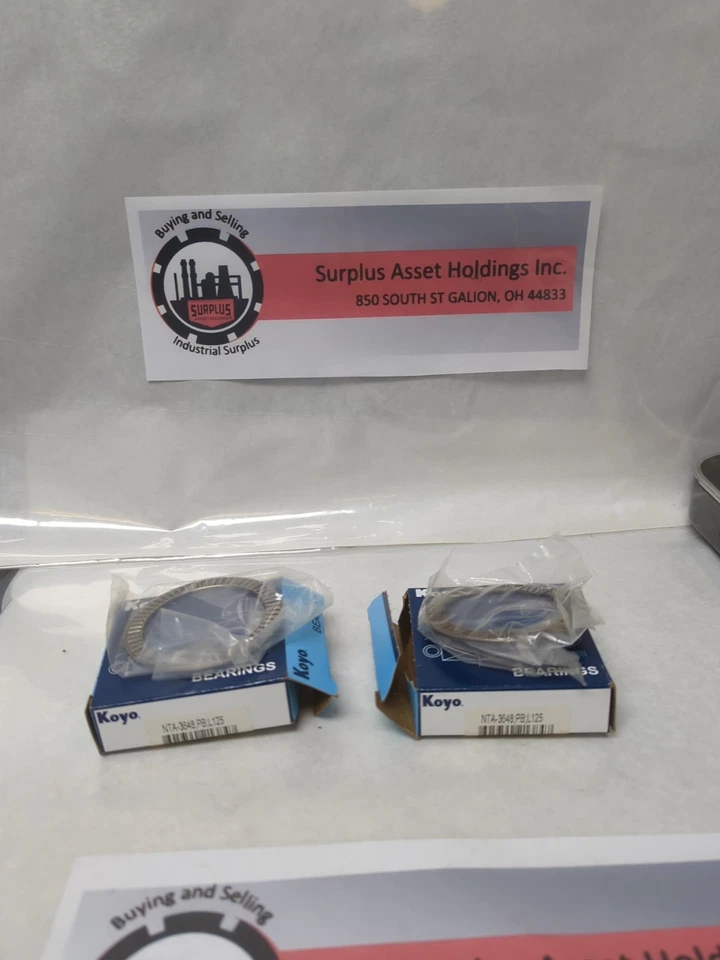 KOYO,NTA-3648;PB;L125,NEEDLE ROLER THRUST BEARING LOT OF 2 NOS