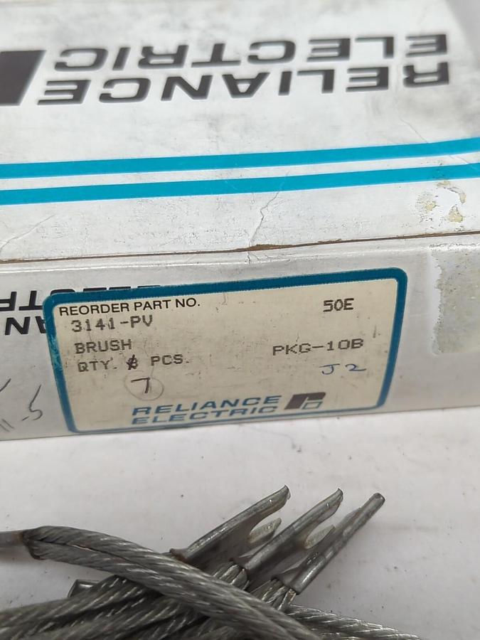 RELIANCE ELECTRIC,3141-PV,CARBON MOTOR BRUSHES BOX OF 7 PIECES NOS