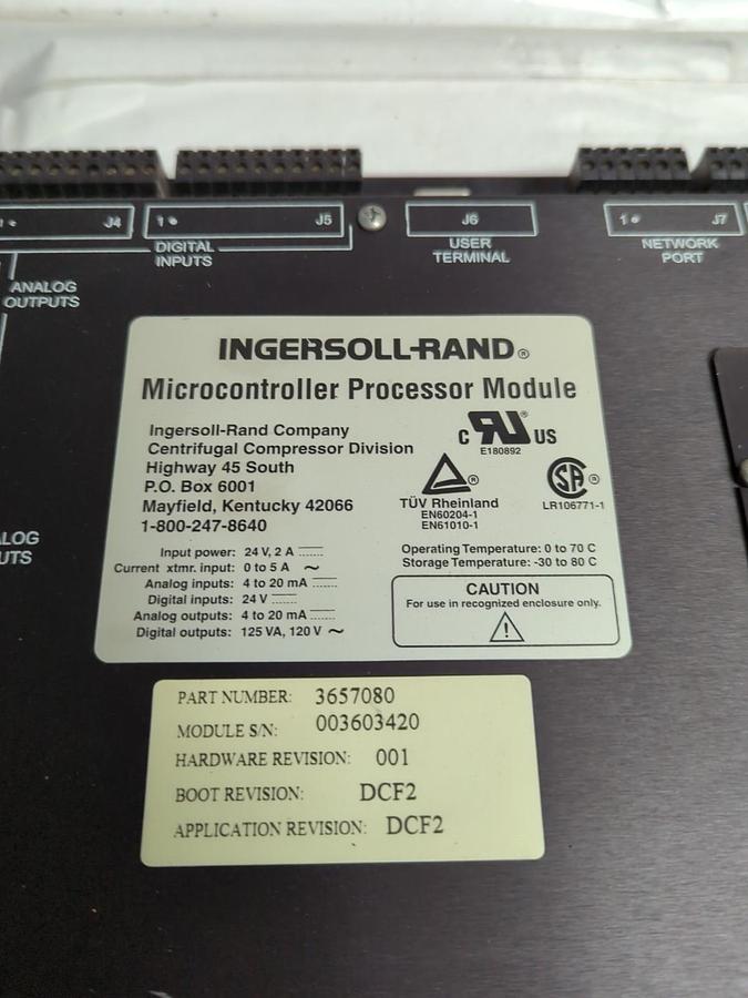 Used INGERSOLL RAND,3657080,MICRO CONTROLLER PROCESSOR MODULE PRE-OWNED