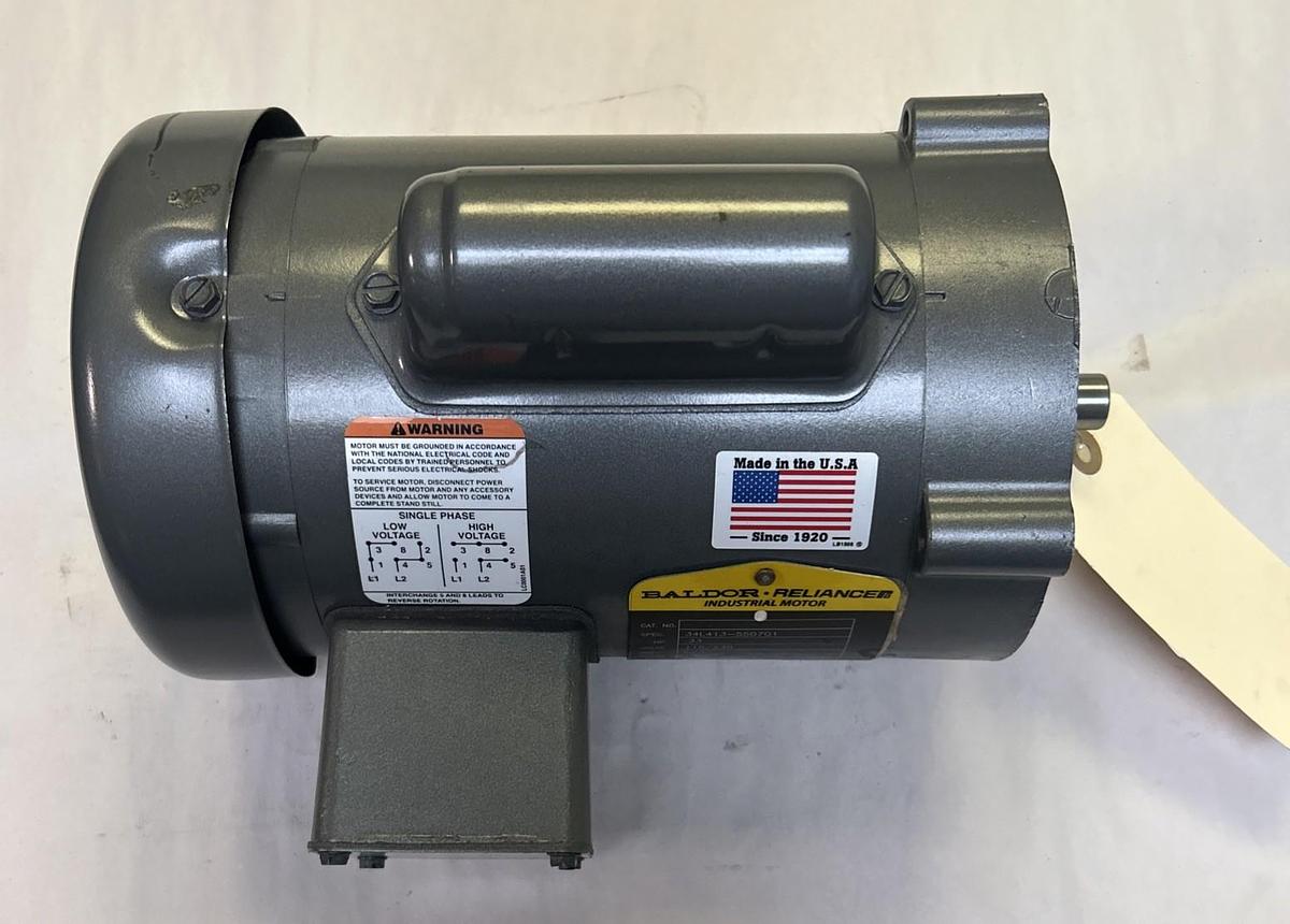 Used BALDOR,34L413-5507G1,MOTOR 1/3HP 1725RPM 115/230V 1PH 56CZ FRAME