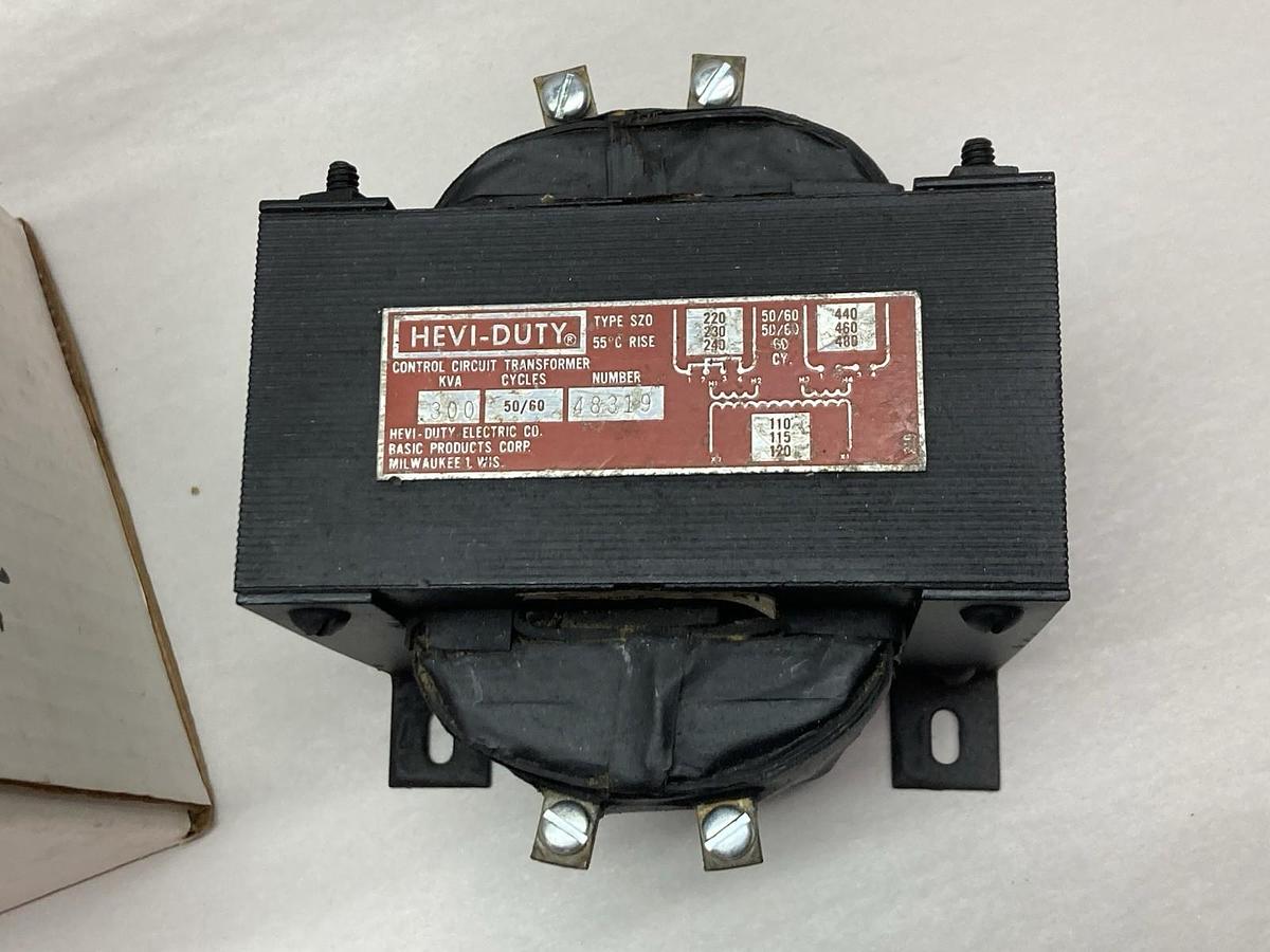 Used Hevi-Duty,Type SZ0 48319,Control Cuircuit Transformer 50/60 Cycles 0.300KVA