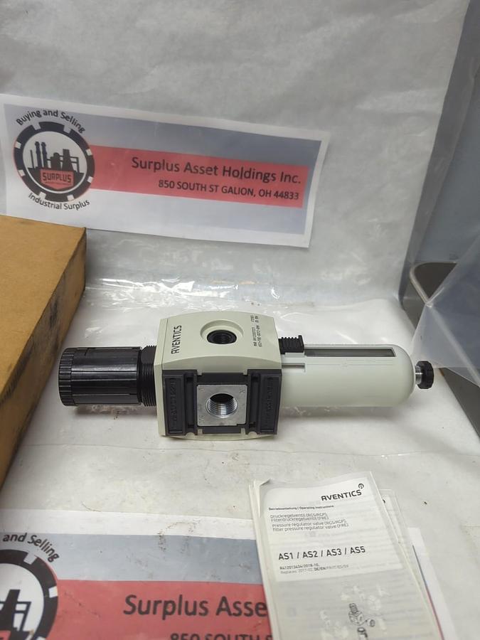 AVENTICS,AS3-FRE-8012-GAN,AIR FILTER REGULATOR 1/2 INCH NPT NOS