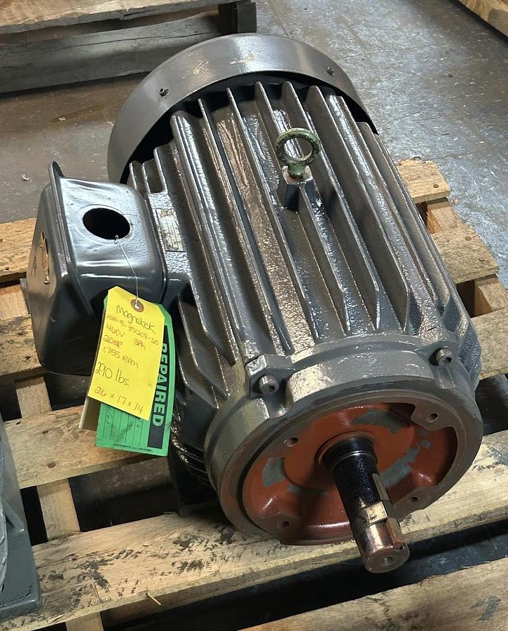 Used MAGNETEK,9-391208-60,MOTOR 20HP 230/460V 1755RPM 3PH 256TC FRAME
