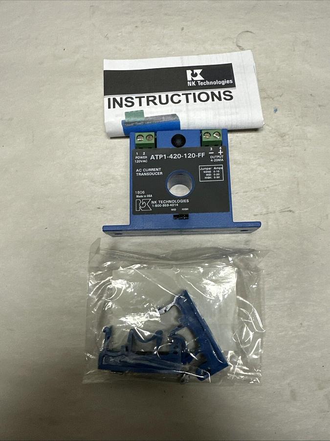 Used NK Technologies,ATP1-420-120-FF,Fixed Core AC Current Transformer