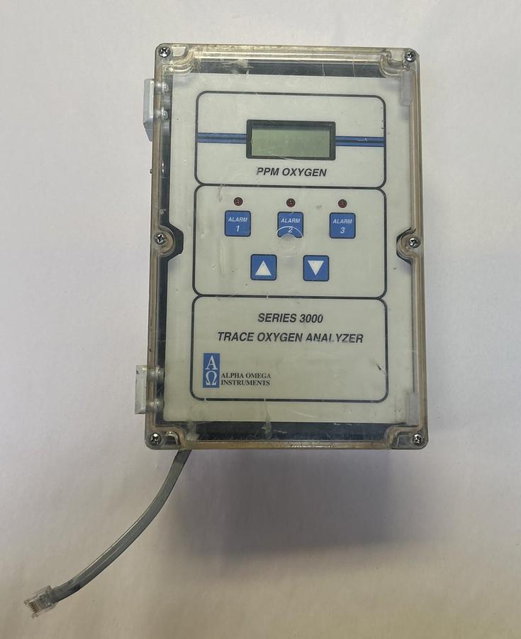 Used ALPHA OMEGA,SERIES 3000,TRACE OXYGEN ANALYZER