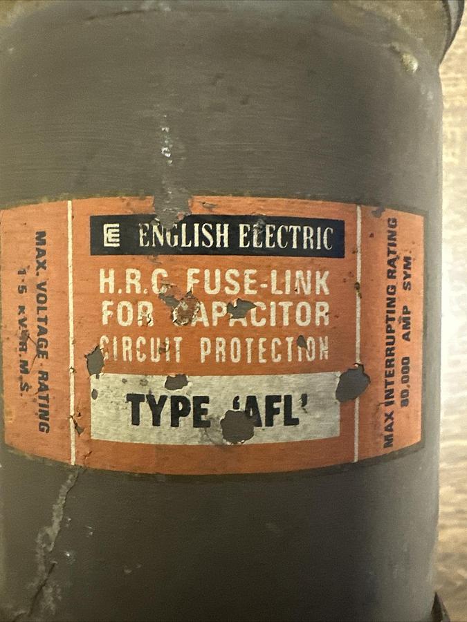 Used English Electric,AFL 175,Fuse Link For Capacitors 80K Amp