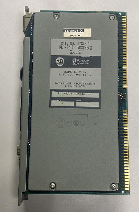 Used ALLEN BRADLEY,1785-LT,SER B PLC-5/15 PROCESSOR MODULE