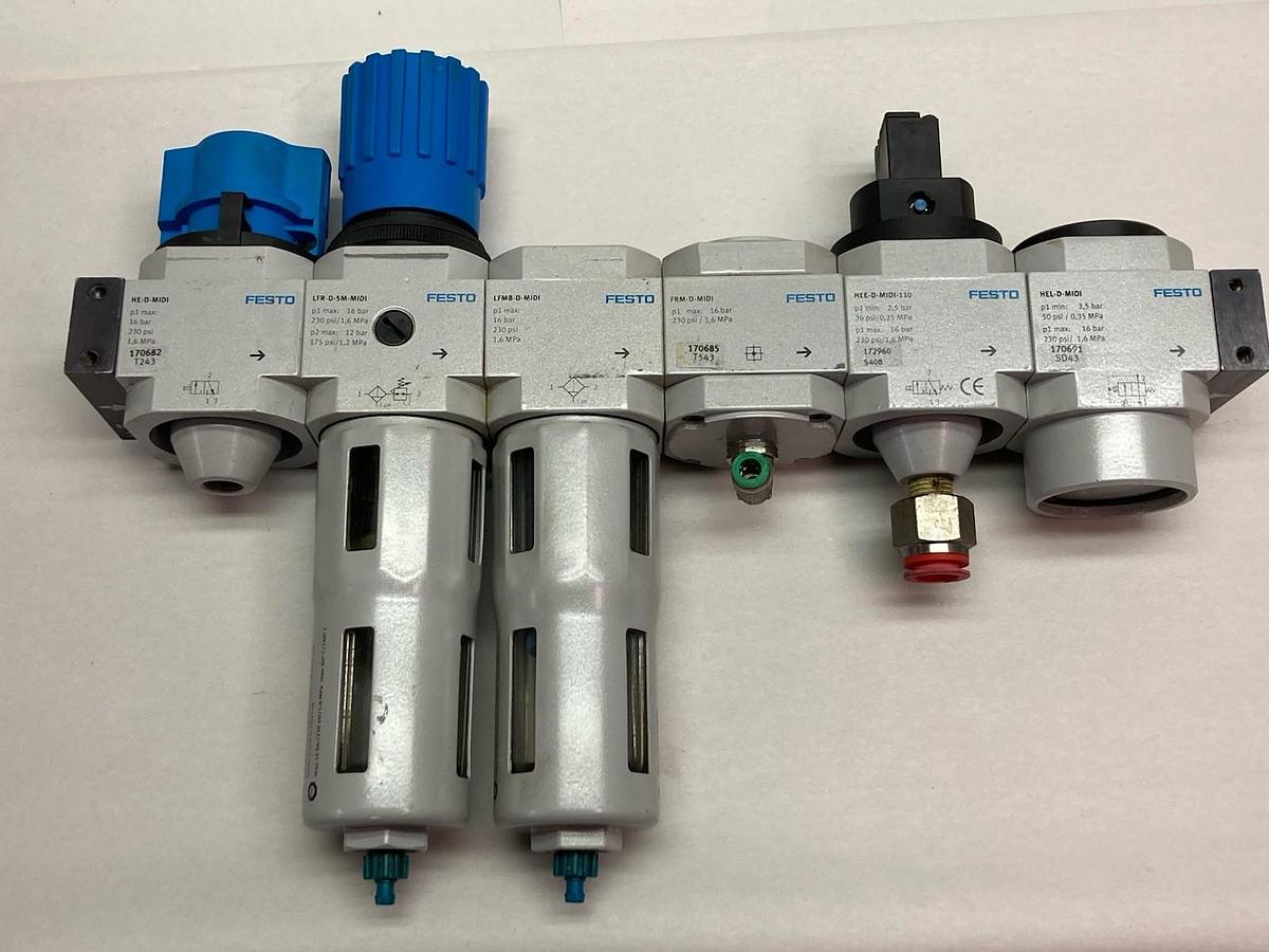 Used Festo,LFR-D-5M-MIDI,Regulator w/Assembly Lot