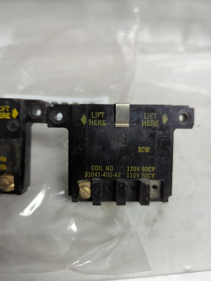 Used SQUARE D,31041-400-42,MAGNETIC COIL 120/110V 60/50HZ LOT OF 2 PRE-OWNED