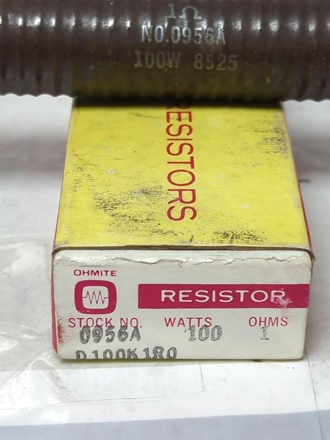 OHMITE,D100K1R0,RESISTOR 100 WATT 1 OHM NOS