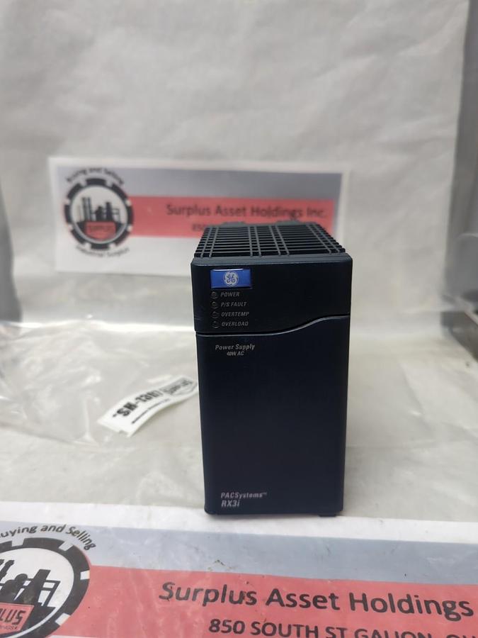 Used GE ,IC695PSA040K,POWER SUPPLY RX3i 40W 120/240 VAC 125VDC PRE-OWNED