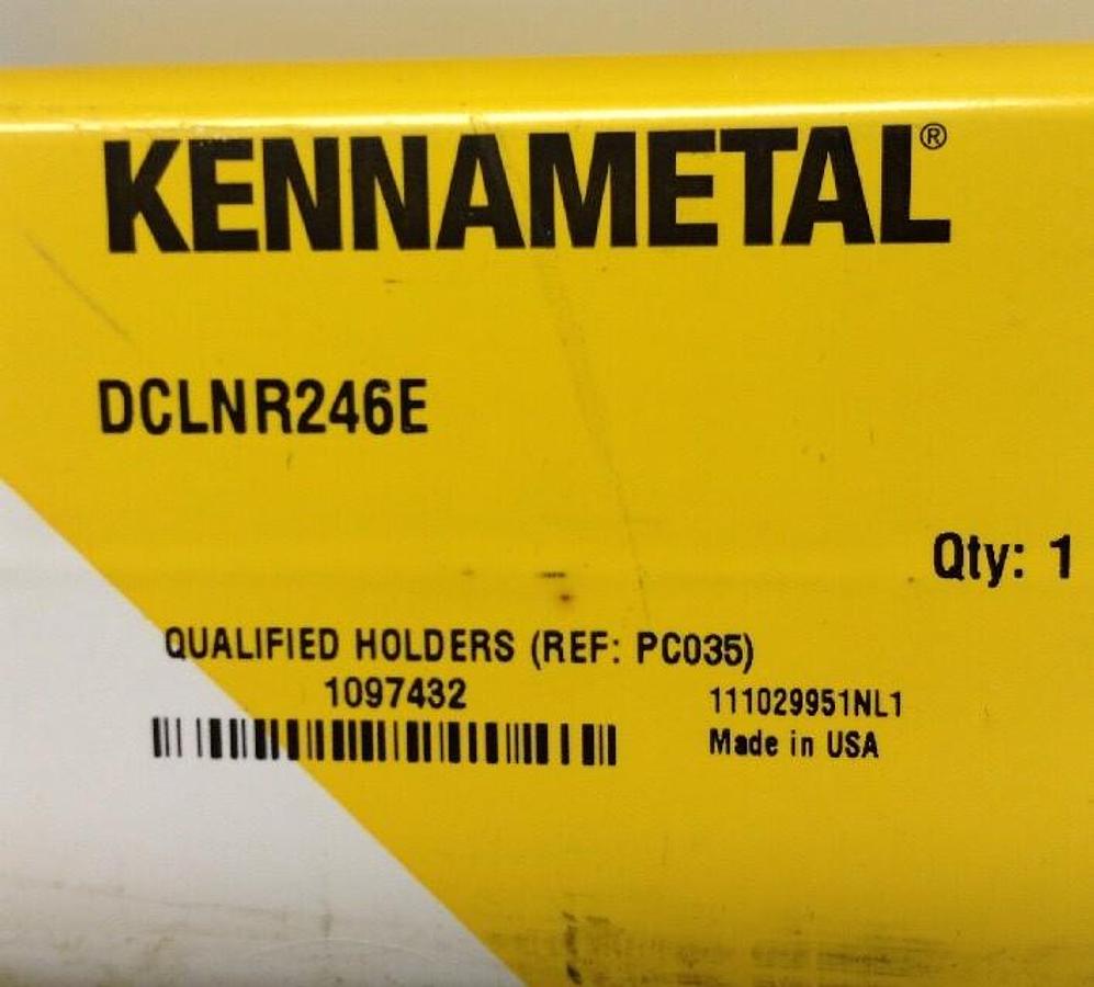 Kennametal,DCLNR-246E NL1,Indexable Lathe Tool Holder 1-1/2 INCH Square Shank