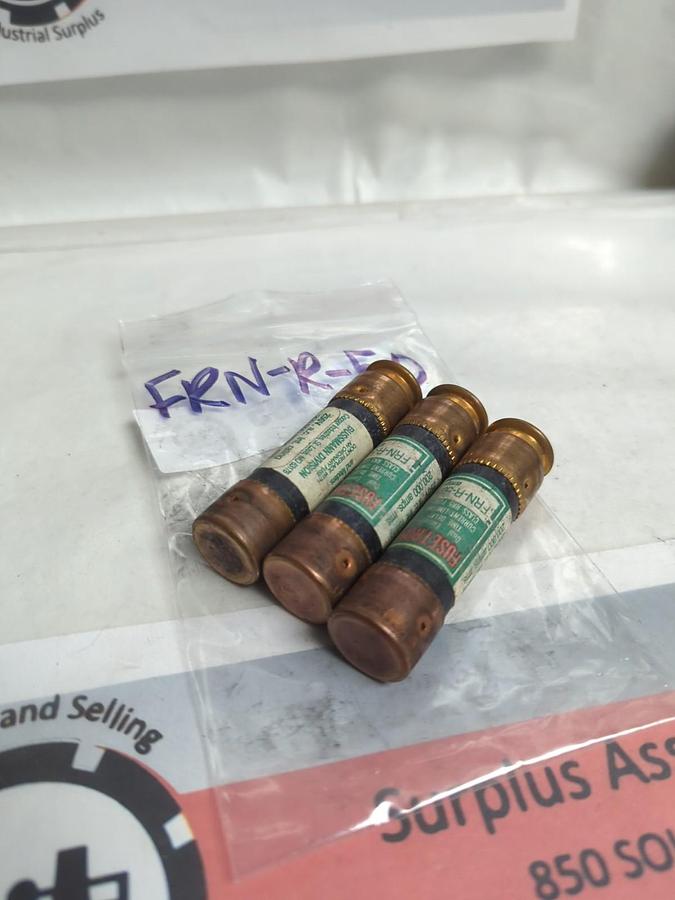 Used COOPER BUSSMANN,FRN-R-50,FUSETRON FUSE 50 AMP LOT OF 3 PRE-OWNED