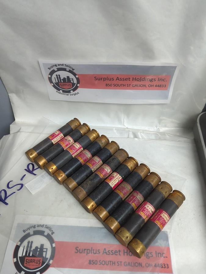 Used COOPER BUSSMANN,FRS-R-40,FUSETRON 40 AMP FUSE LOT OF 11 PRE-OWNED