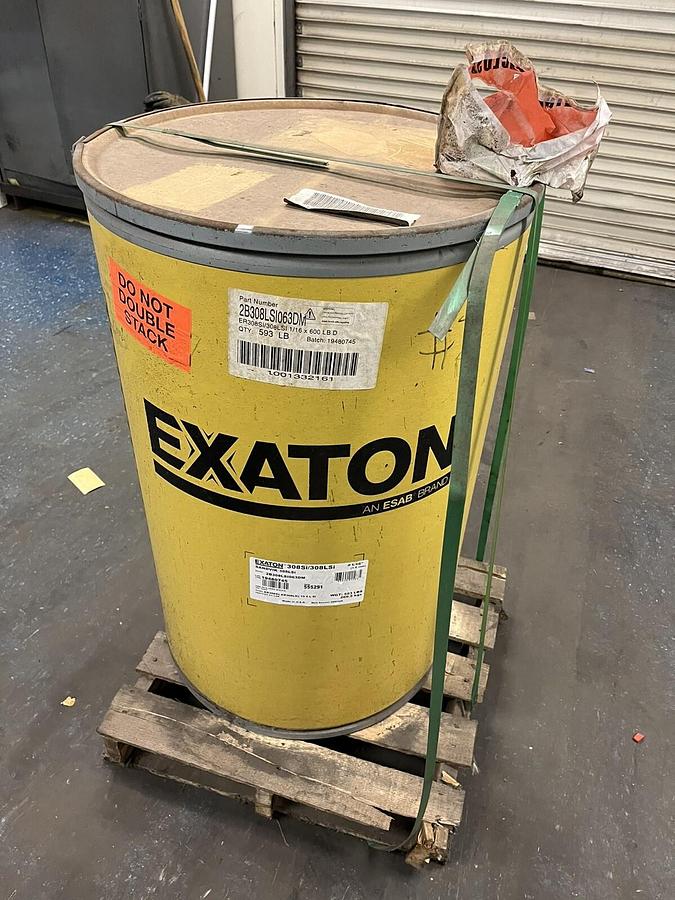 Used EXATON,2B308LSI063DM,SANDVIK SS MIG WELDING WIRE ER308SI/308LSI 1/16" 593LBS