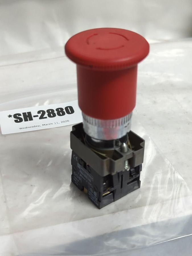 Used TELEMECANIQUE,ZB2-BE102,RED PUSH BUTTON ASSEMBLY PRE-OWNED