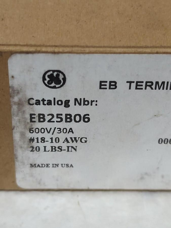 GE,EB25B06,EB TERMINAL BOARD 600V/30A NOS