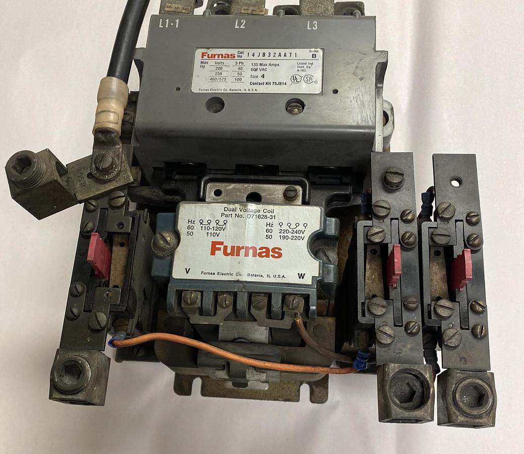 Used Furnas,14JB32AA71,Magnetic Starter Size 4 135A 600V