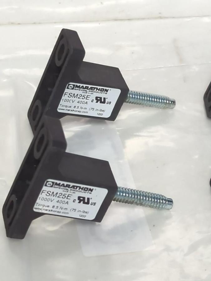 Used MARATHON SPECIAL PRODUCTS,FSM25E,SEMI-CONDUCTOR FUSE HOLDER 1000V 400A LOT OF 6