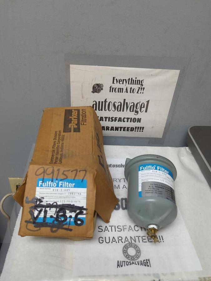 FULFLO FILTER,B3A-3/8DS,COMMERCIAL FILTER 125PSI NOS
