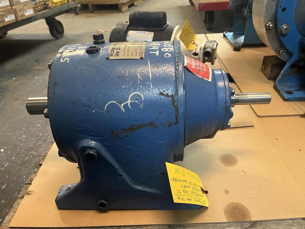 Used WESTINGHOUSE,184G10D,GEAR DRIVE 3HP 9.3 RATIO INPUT 1750RPM 184T