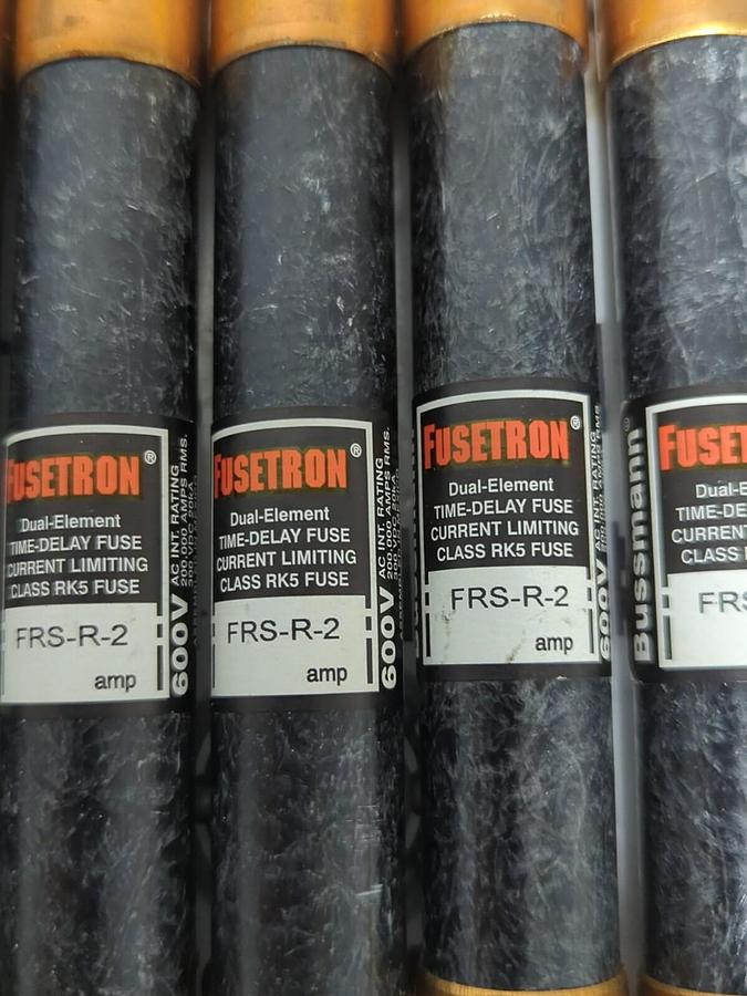 COOPER BUSSMANN,FRS-R-2,FUSETRON 2 AMP FUSES BOX OF 10 NEW