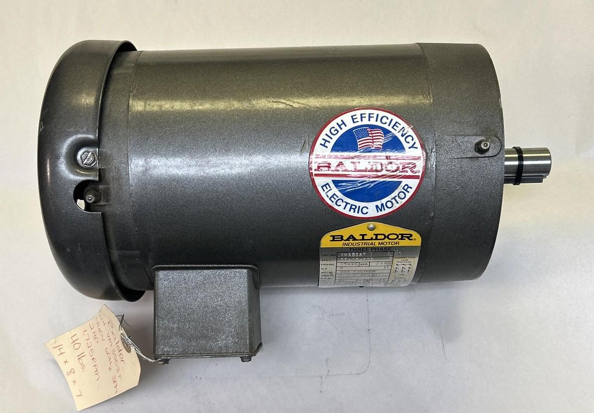 Used BALDOR,VM3558T,MOTOR 2HP 1725RPM 208-230/460V 3PH 145TC FRAME
