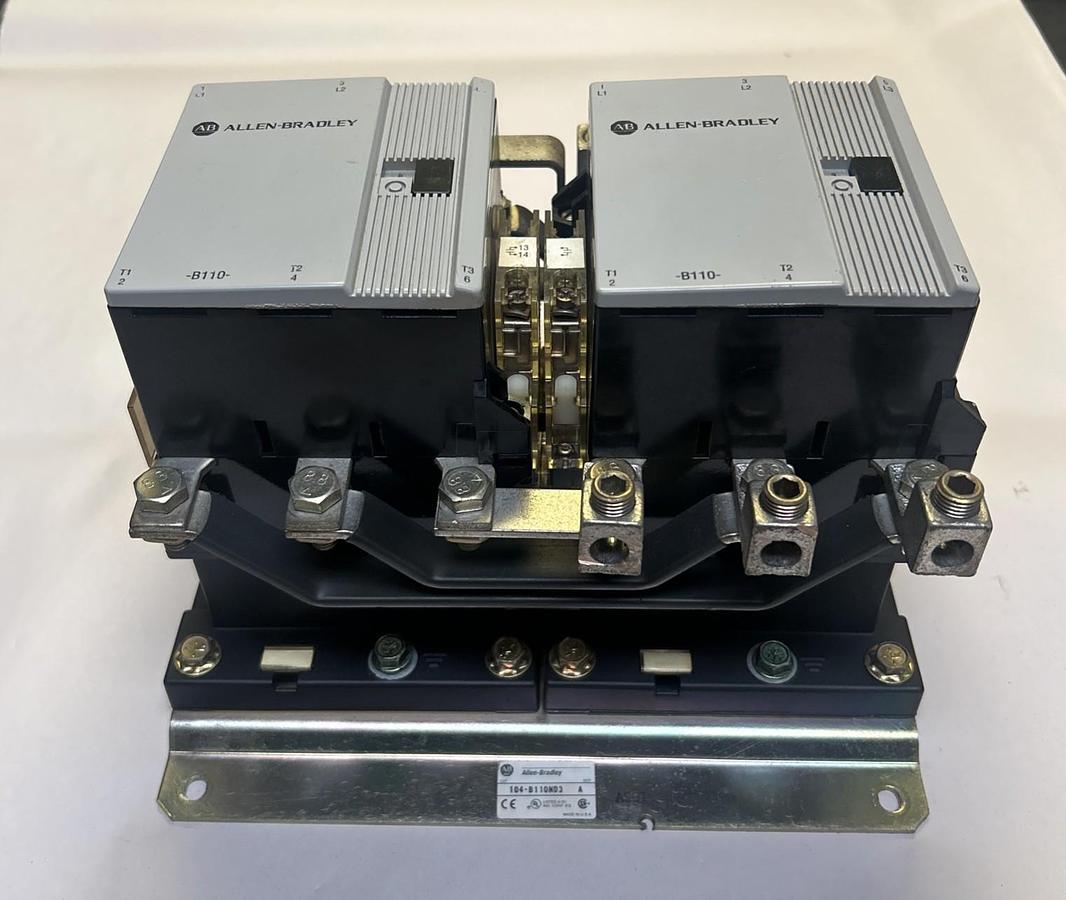 Used ALLEN BRADLEY,104-B110ND3,REVERSING CONTACTOR 110A 600V