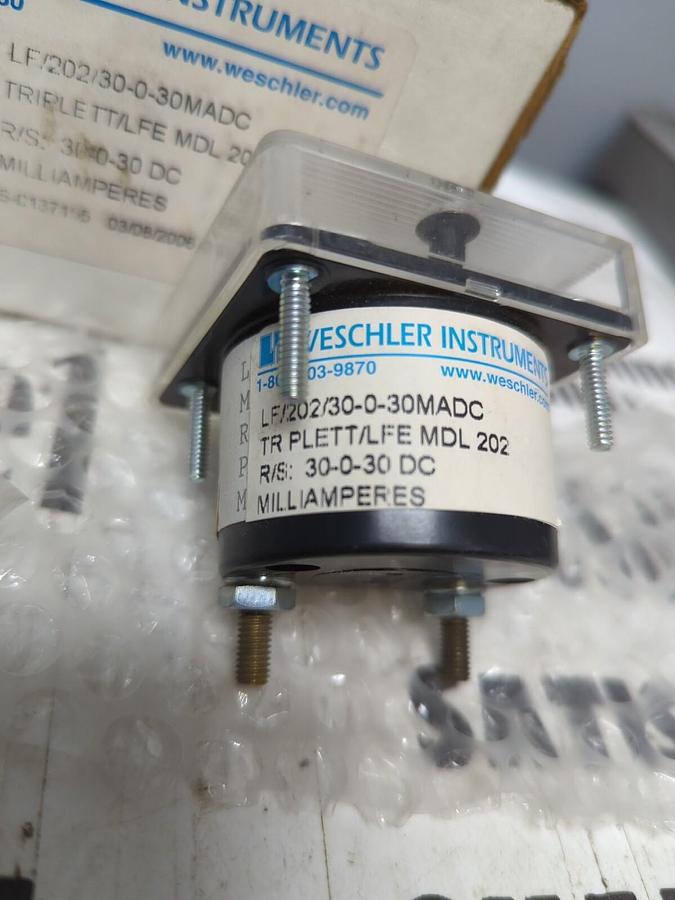 WESCHLER,LF/202/30-0-30MADC R/S: 30-0-30DC,PANEL METER NOS