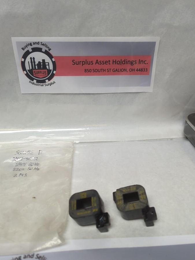 Used SQUARE D,31012-400-52,COIL 240V 60HZ 220V 50HZ LOT OF 2 PRE-OWNED