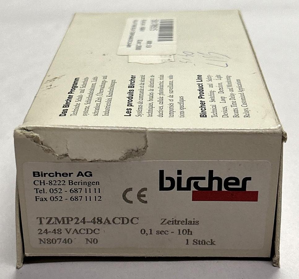 Used BIRCHER,TZMP-24-48ACDC,TIME DELAY RELAY NEW