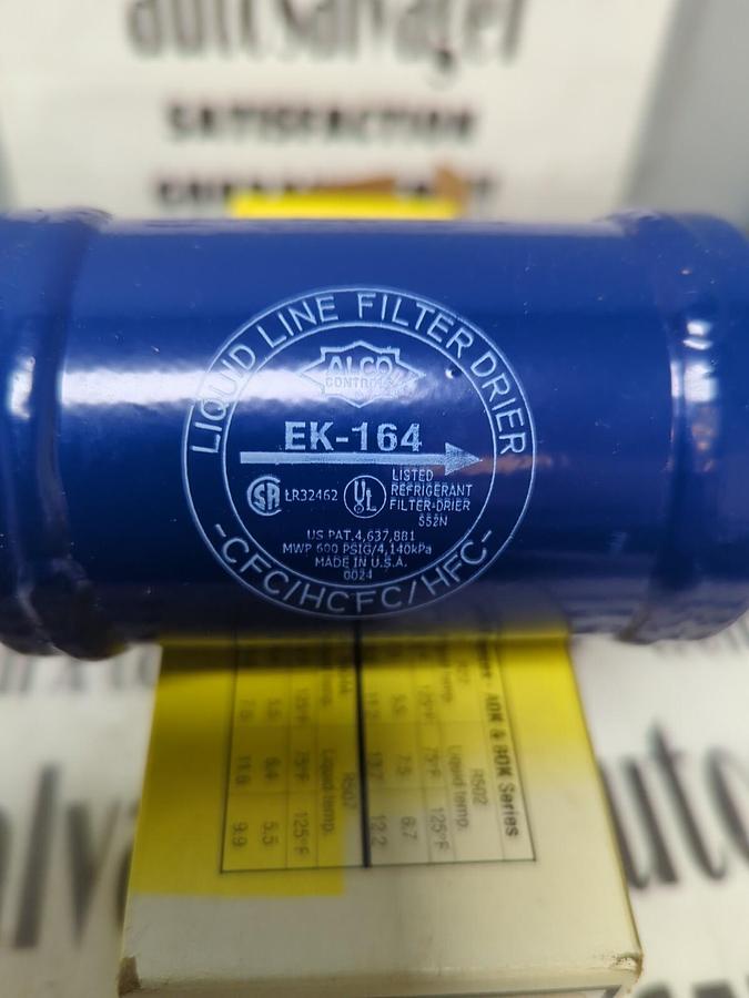 ALCO CONTROLS,EK 16 4,EXTRA KLEAN LIQUID LINE FILTER/DRIER INLET & OUTLET 1/2 IN