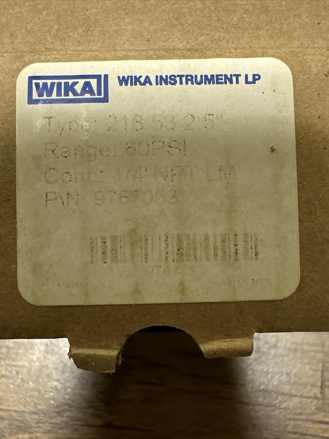Wika,213532.5",0-60PSI Pressure Gauge