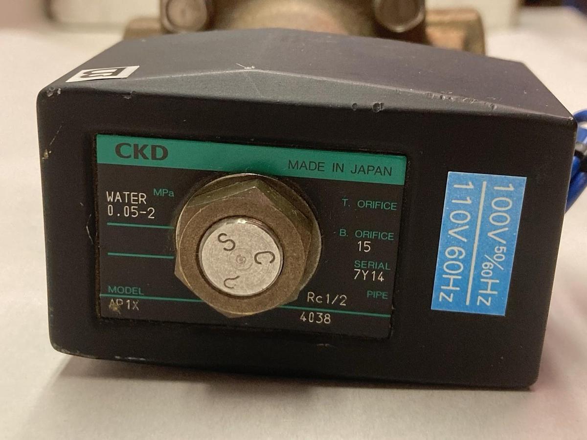 CKD,AP1X,Solenoid Valve 100V 50/60Hz Water 0.05-2 MPa