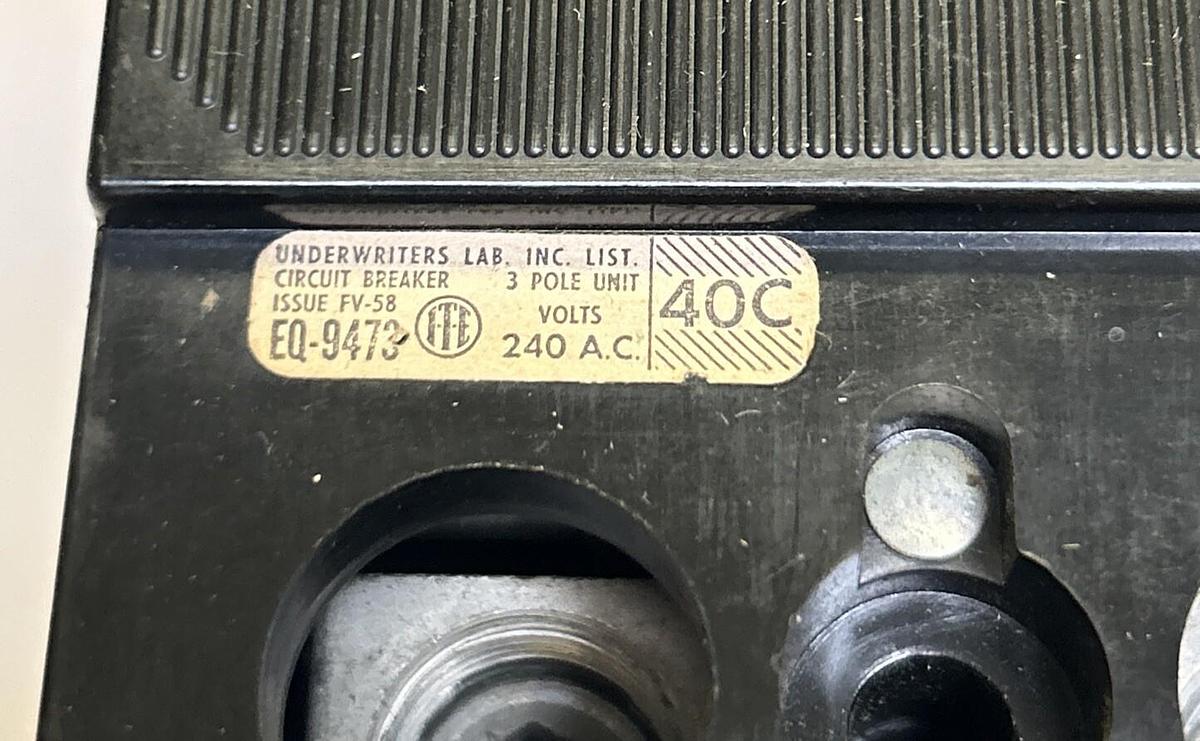 Used ITE,EQ-9473,CIRCUIT BREAKER 200A 240V 3P