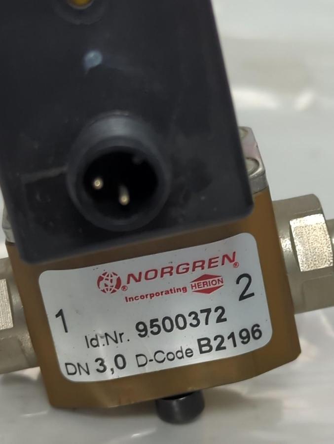 Used NORGREN,9500372,SOLENOID VALVE ASSEMBLY B2196 PRE-OWNED