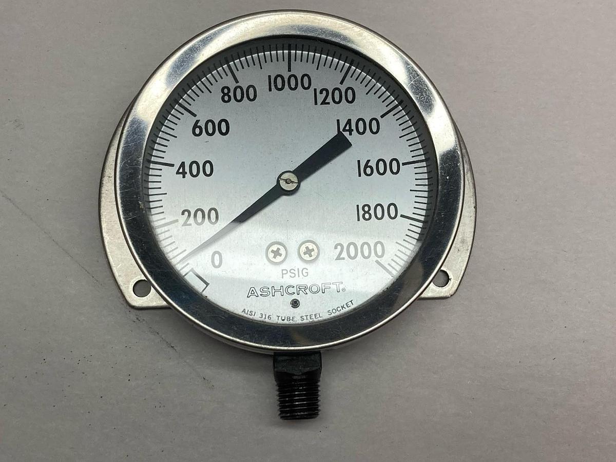 Used Ashcroft,AISI 316,Tube Steel Socket 0-2000PSIG