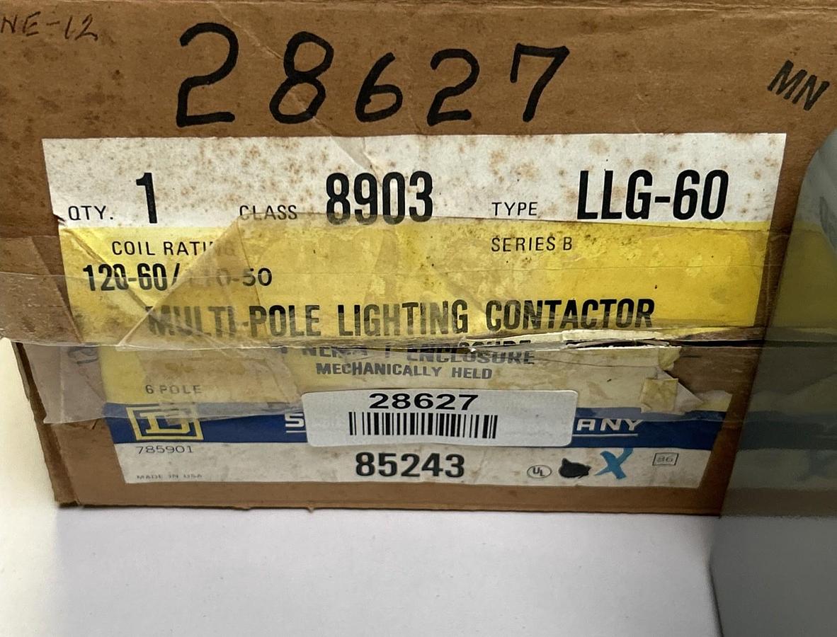 SQUARE D,8903LLG-60,LIGHTING CONTACTOR SIZE 1 NOS