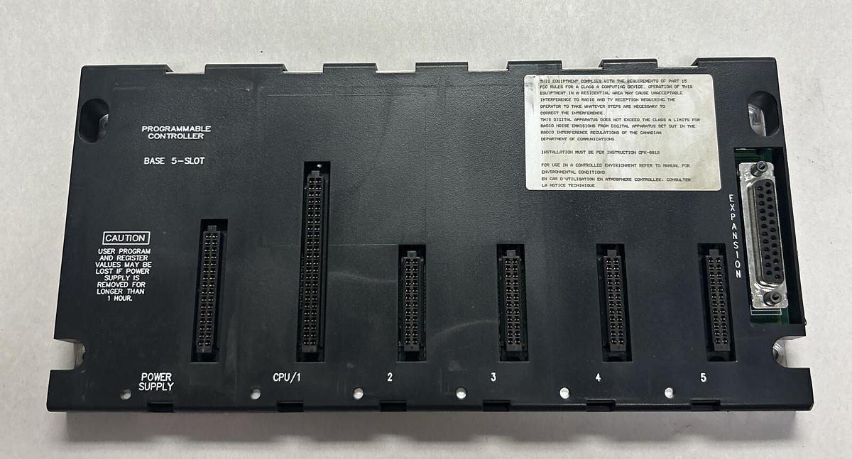 Used GE FANUC,IC693CHS397B,FIVE SLOT BASE MODULE