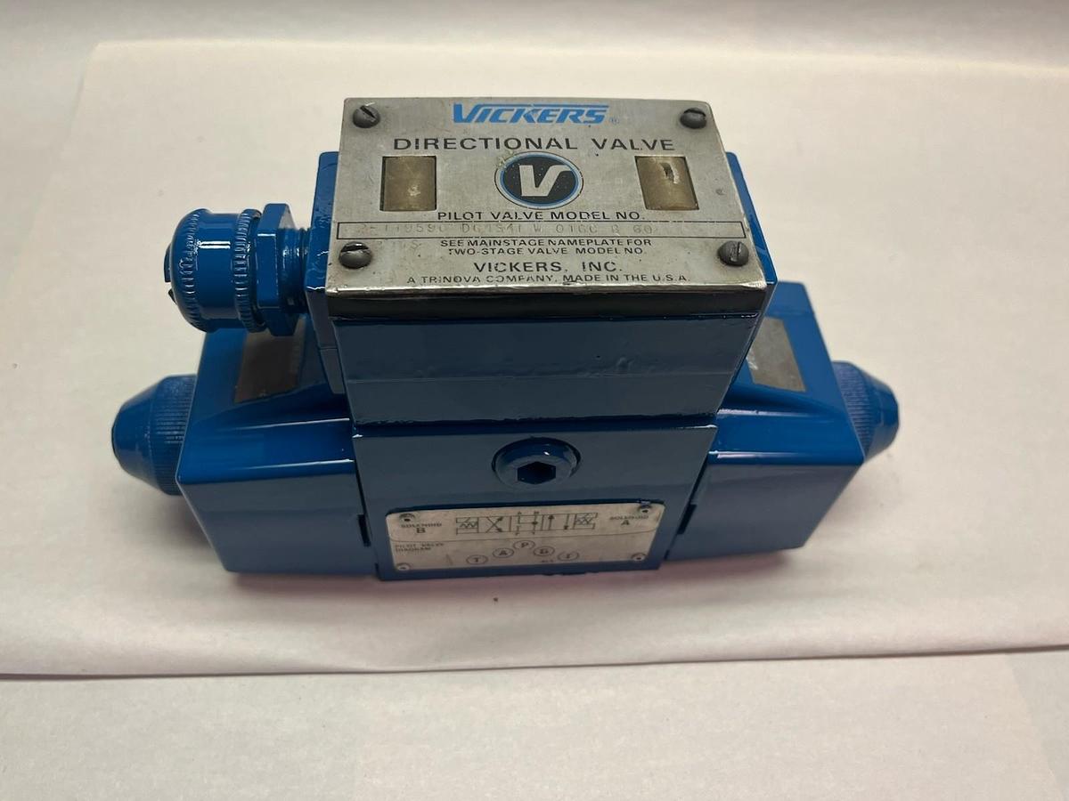 Used VICKERS,DG4S4LW-016C-B-60,DIRECTIONAL PILOT VALVE 110/120V COIL 02-119590