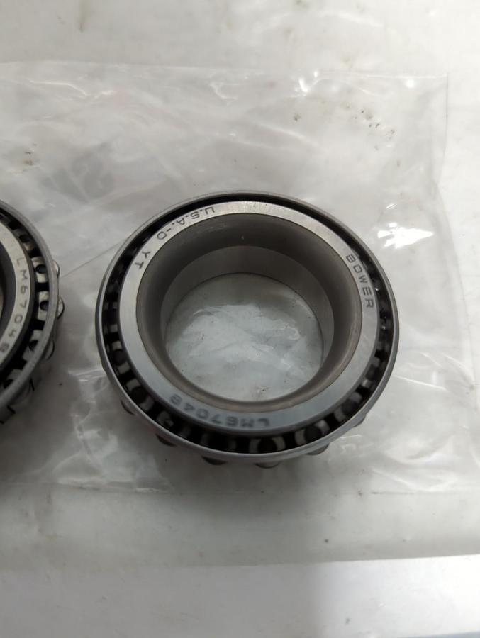 Used TIMKEN,LM67048,ROLLER BEARING CONE LOT OF 2 PRE-OWNED