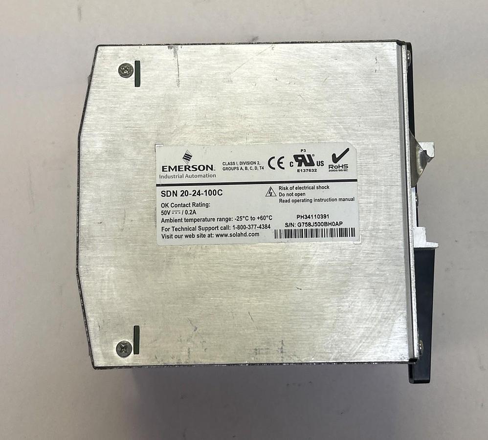 Used EMERSON SOLA,SDN20-24-100C,POWER SUPPLY