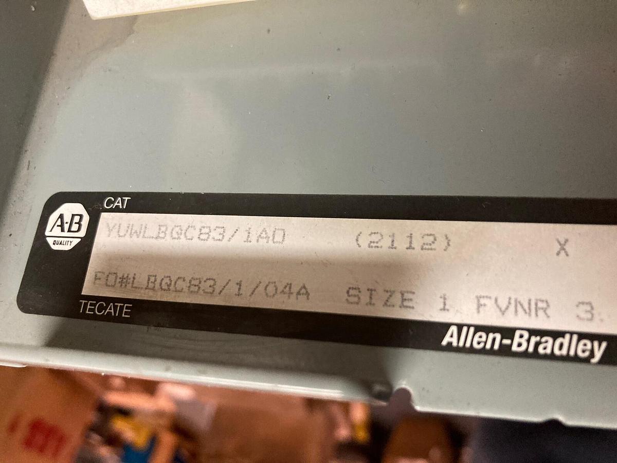 Used Allen-Bradley,2100 2112,Size 1 Fused MCC 12 Inch Starter Bucket