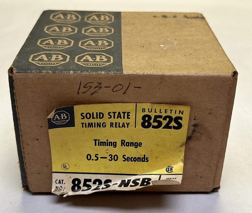 Used ALLEN BRADLEY,852S-NSB,TIMING RELAY NEW