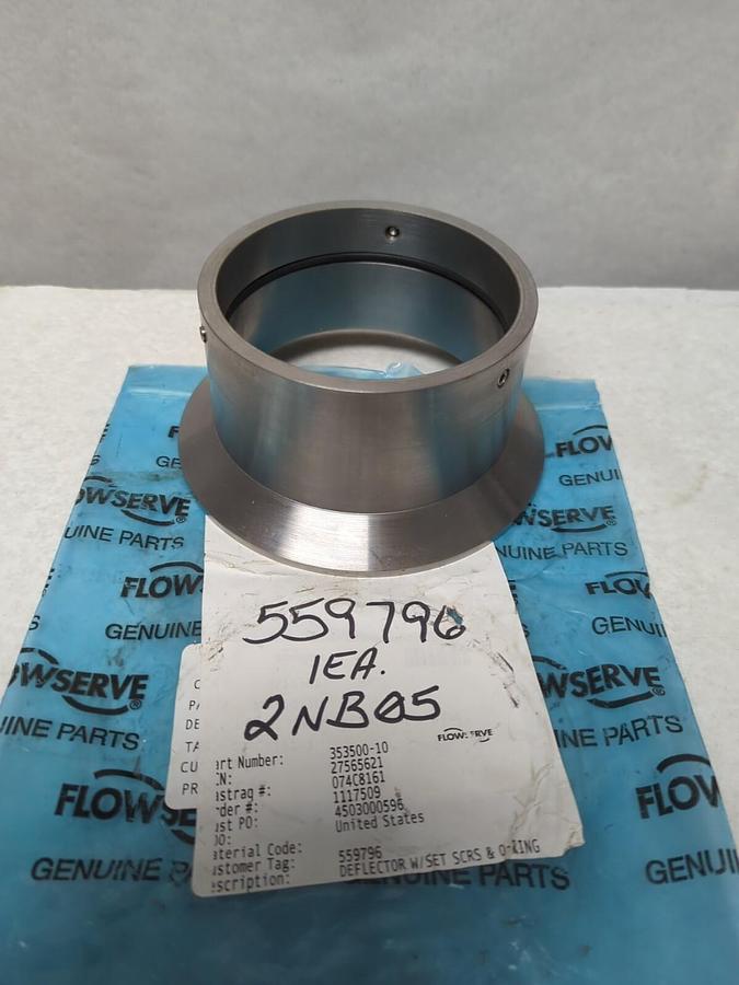 FLOWSERVE,353500-01,DEFLECTOR WITH SET SREWS AND O-RING NOS