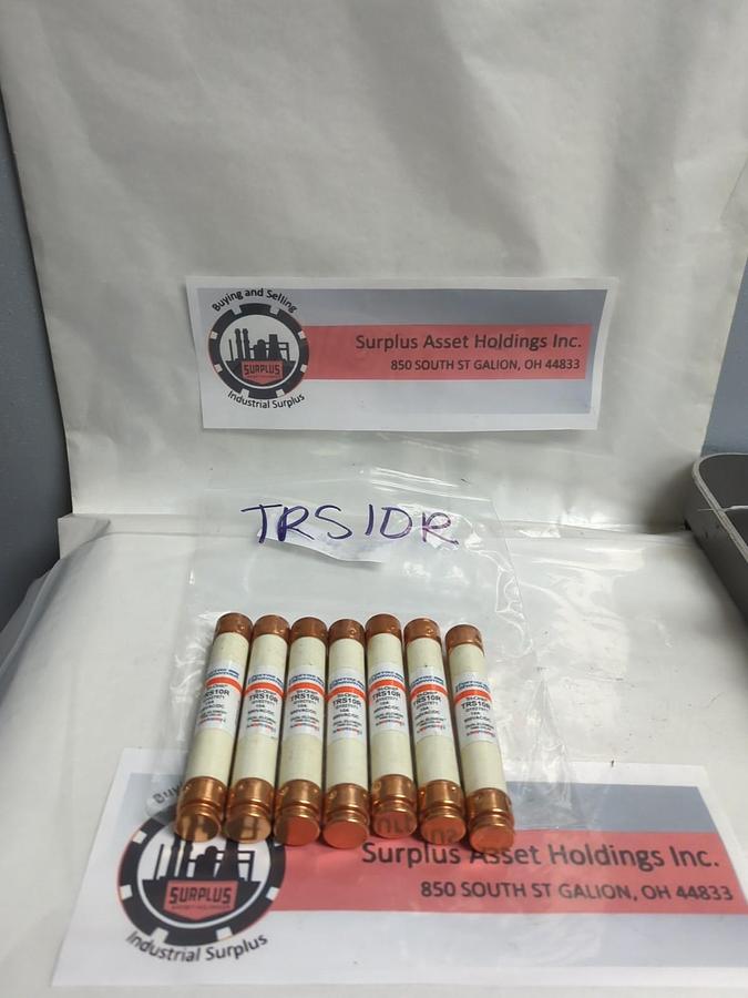 Used FERRAZ SHAWMUT,TRS-10R,TRI-ONIC 10 AMP FUSE LOT OF 7 PRE-OWNED