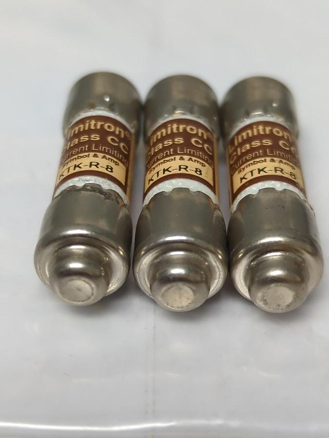 COOPER BUSSMANN,KTK-R-8,LIMITRON FUSE LOT OF 3 NOS