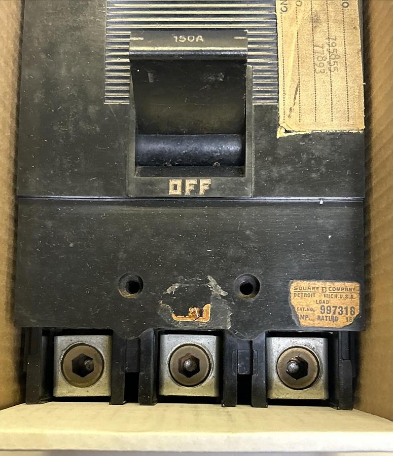 Used SQUARE D,997318,CIRCUIT BREAKER 150A 600V 3P