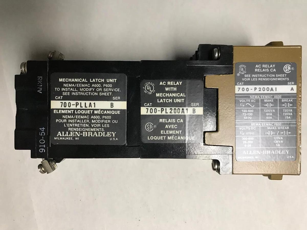 Allen Bradley,700-PL200A1,Type P Control Relay with Mechanical Latch