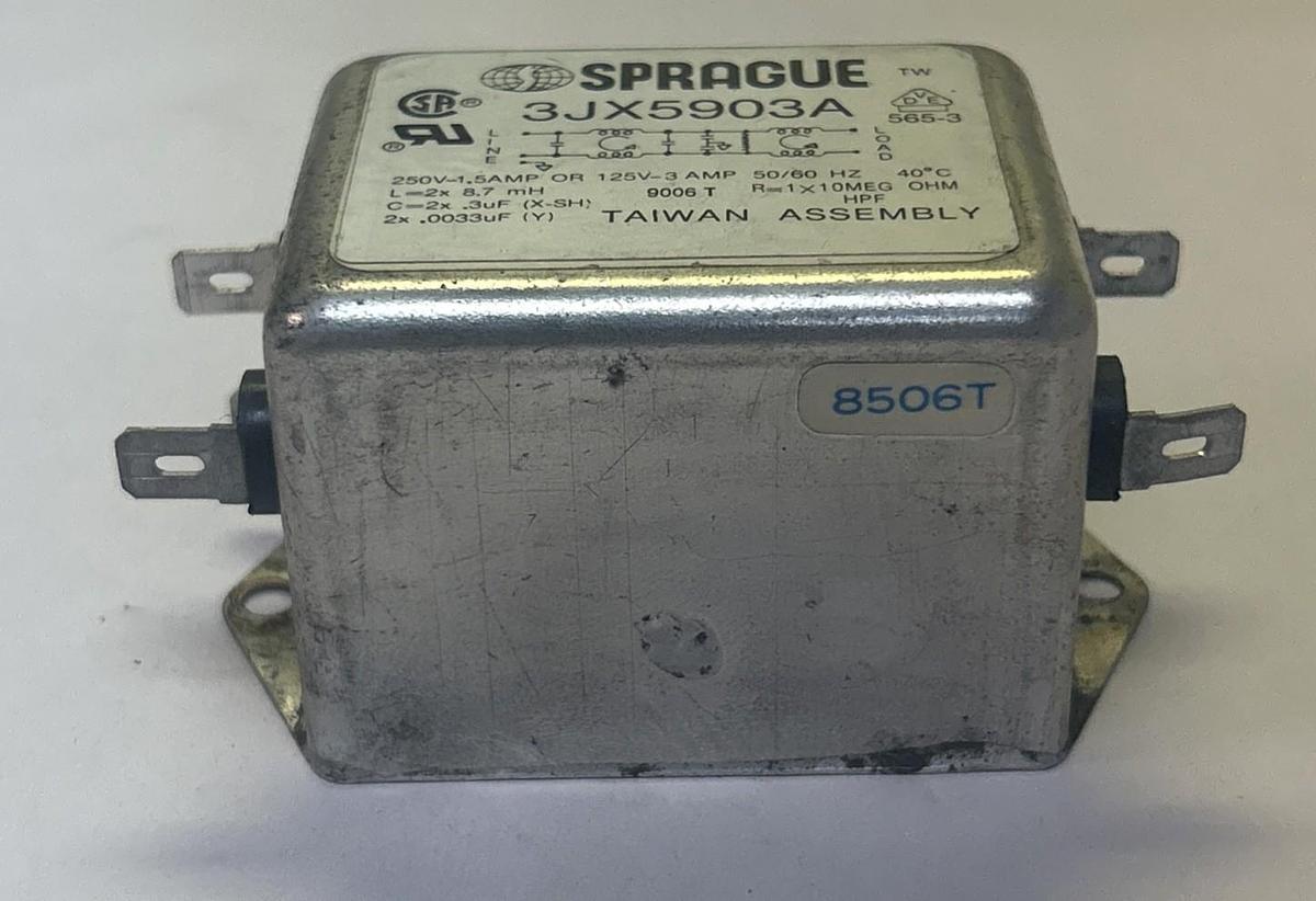Used SPRAGUE,3JX5903A,NOISE FILTER